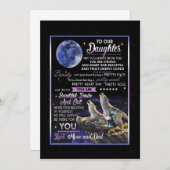 娘ラバーズ | 私たちの娘へ 愛しているよ ママとパパ 招待状 (正面/裏面)