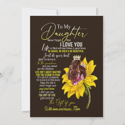 娘ラバー | 私の娘へ 愛しているよ ママ 招待状 (正面)