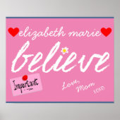 娘信じ感動的に向けて言葉を発する ポスター (正面)