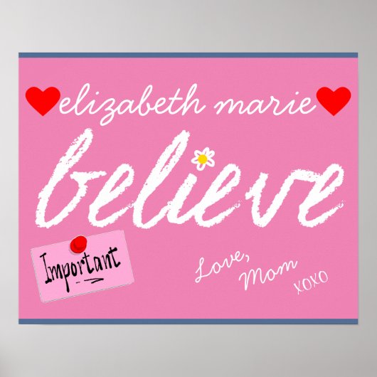 娘信じ感動的に向けて言葉を発する ポスター (正面)