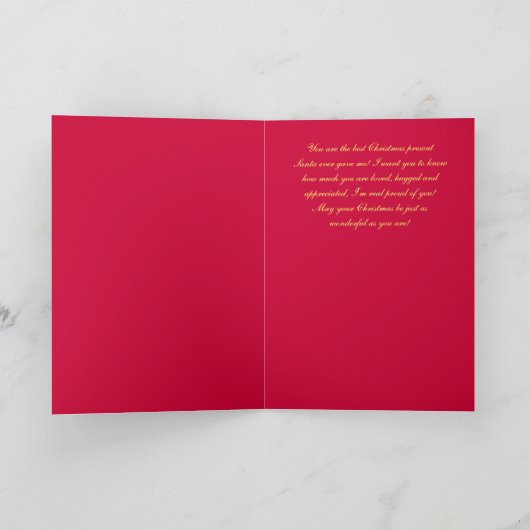 娘及び義理の息子のメリークリスマス、つまらないもの シーズンカード (内部)