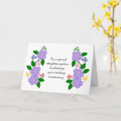 娘夫婦結婚記念日 カード (黄色い花)