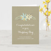 娘婿お祝い春フローラ カード (黄色い花)