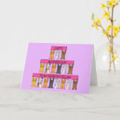 娘婿のお母さんの日のかわいい猫 カード (黄色い花)