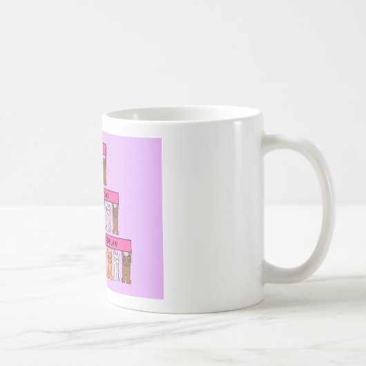 娘婿のお母さんの日のかわいい猫 コーヒーマグカップ (右)