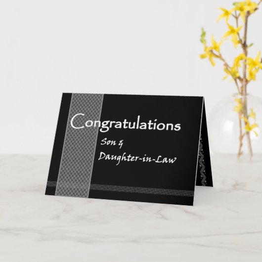 娘婿結婚祝賀 カード (黄色い花)