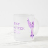 娘最高のは今まで | アーチャンエルシャミュエルピンク フロストグラスマグカップ (正面右)