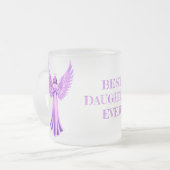 娘最高のは今まで | アーチャンエルシャミュエルピンク フロストグラスマグカップ (正面左)