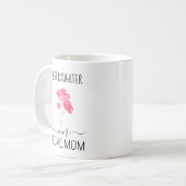 娘最高のは今まで |ピンクかわいらしの花 コーヒーマグカップ (正面左)