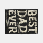 娘最高の息子誕生日からの常のパパ フリースブランケット (正面(横))