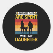 娘父の最高のを連れて行く ラウンドシール (正面)