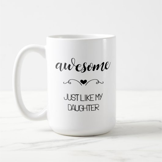 娘素晴らしの母親と同じように コーヒーマグカップ (左)