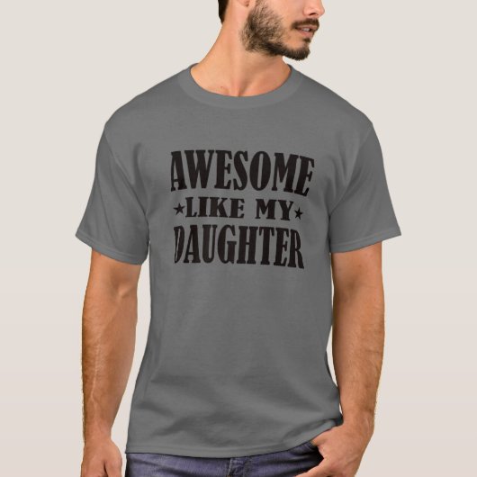 娘素晴らしの父の日のようにおもしろい Tシャツ (正面)