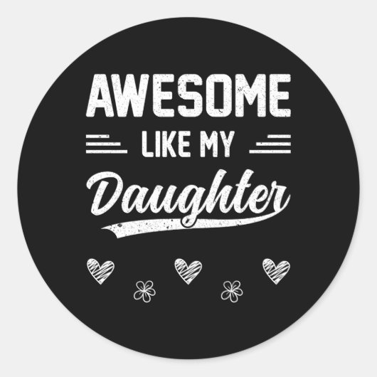 娘素晴らしの父の日の母の日のように ラウンドシール (正面)