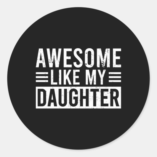 娘素晴らしの父の日や母のように ラウンドシール (正面)