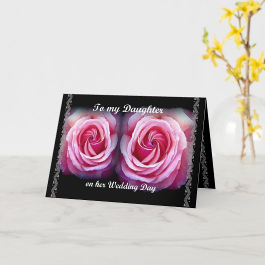 娘結婚にお祝い カード (黄色い花)