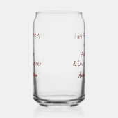 娘誇りを持ったの母素晴らし名文字 ガラス缶 (右)