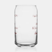 娘誇りを持ったの母素晴らし名文字 ガラス缶 (左)