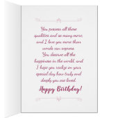 娘誕生日私の信じられないほど素晴らしい娘 (内側 (右))