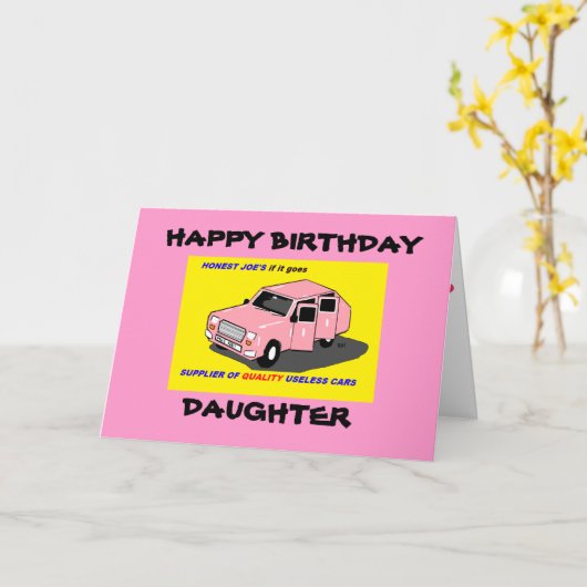 娘誕生日 カード (黄色い花)