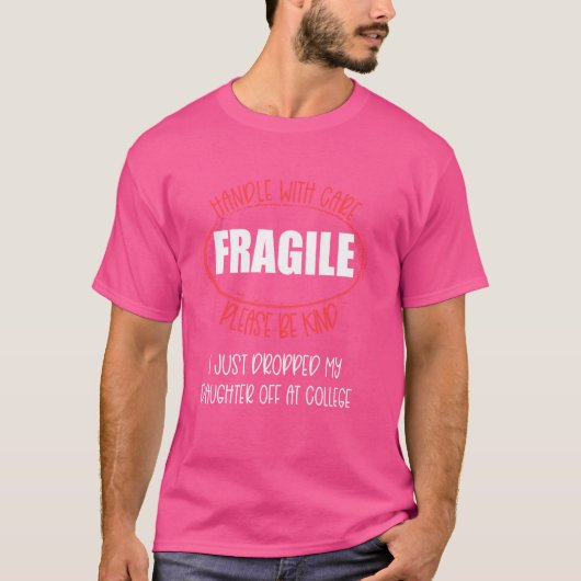 娘離れもろい母親の大学へ Tシャツ (正面)