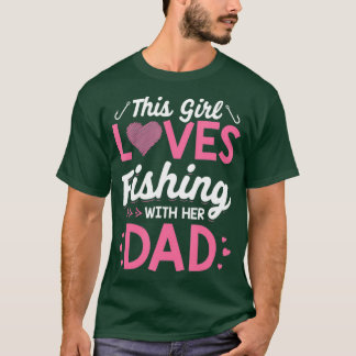 娘魚釣りパパ娘マッチング魚釣り Tシャツ