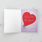 娘1おもしろいからのお母様の日のカード カード (内部)