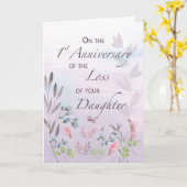 娘1周年記念の損失水カラーフローラ カード (黄色い花)