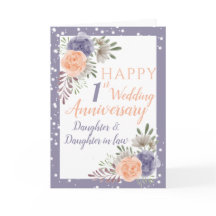 娘1周年記念結婚紫の花