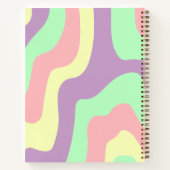 娘10代のレトロ波線スクールサブジェクト ノートブック (裏面)