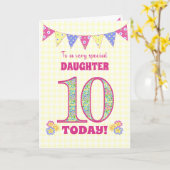 娘10th誕生日Primroses Bunting Card用 カード (黄色い花)