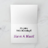 娘14歳の誕生日白黒紫。 カード (内部)