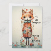 娘15th誕生日抽象芸術キツネ シーズンカード (正面)