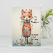 娘15th誕生日抽象芸術キツネ シーズンカード (スタンド正面)