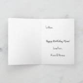 娘16ピンクのグリッター誕生日カード カード (内部)