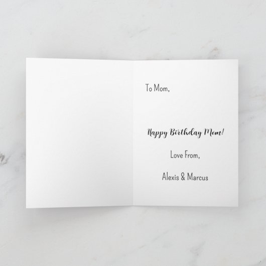 娘16ピンクのグリッター誕生日カード カード (内部)