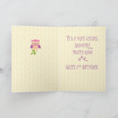 娘2人目の誕生日フクロウピンクと紫 カード (内部)