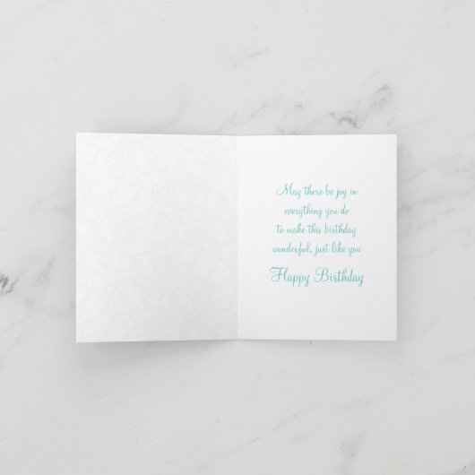 娘40th誕生日蝶カード カード (内部)