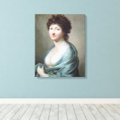 娘：キャロライン・スザンヌ・グラフフのポートレート キャンバスプリント (インサイチュ (ウッドフロア))