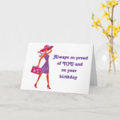 「娘」ハッピーバースデー** カード (黄色い花)