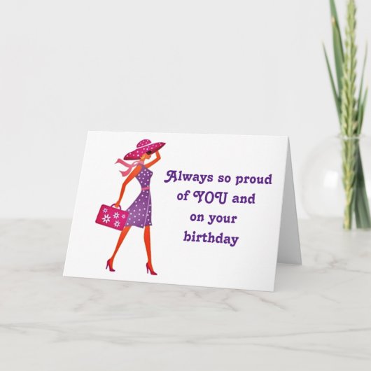 「娘」ハッピーバースデー** カード (正面)