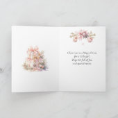 娘/孫娘 ピンクのクリスマス 幼い女の子 シーズンカード (内部)