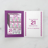 娘-幸せな第21誕生日 カード (内部)