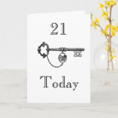 娘/息子21歳の誕生日カード カード (黄色い花)