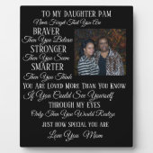 娘、息子、妹、兄弟などに フォトプラーク (正面)