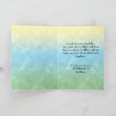 娘、猫とのハッピーバースデーよくはしゃぐ カード (内部)