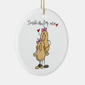 娘-私のお母さんのTシャツおよびギフトについてのナット セラミックオーナメント (右)