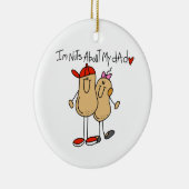 娘 – 私のパパTシャツとギフトについて セラミックオーナメント (右)