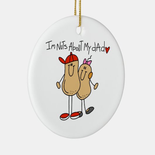 娘 – 私のパパTシャツとギフトについて セラミックオーナメント (右)