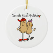 娘 – 私のパパTシャツとギフトについて セラミックオーナメント (正面)